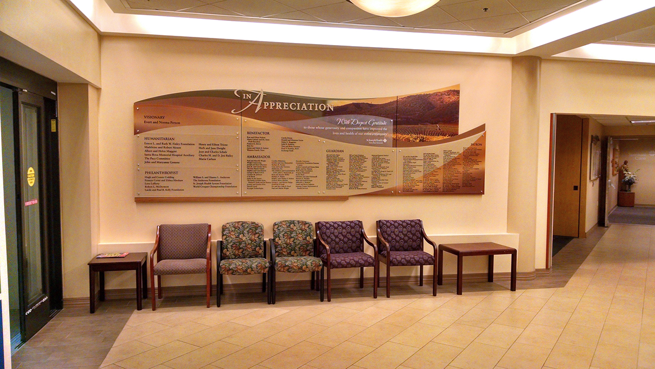 clear change donor wall