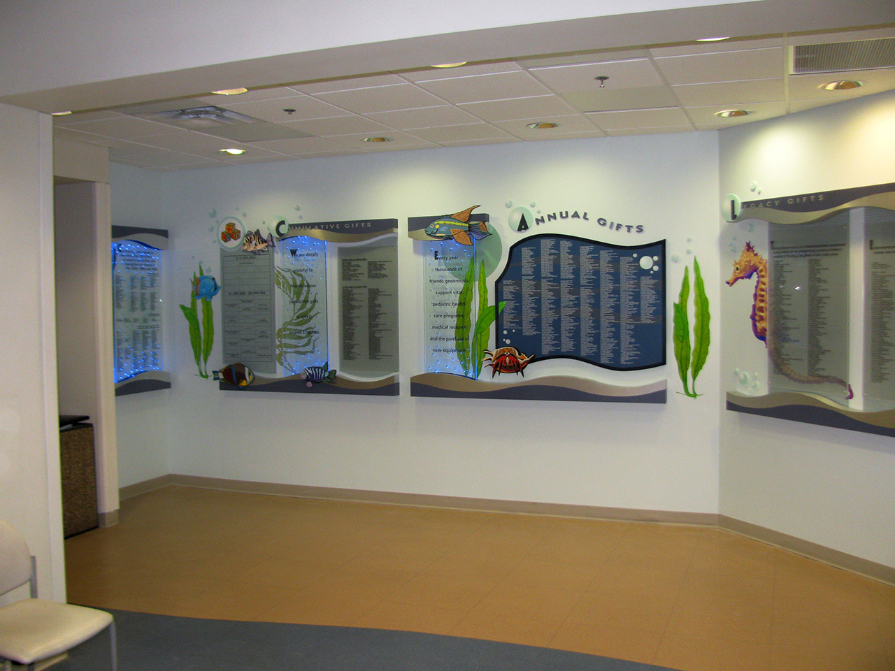 led lit donor wall