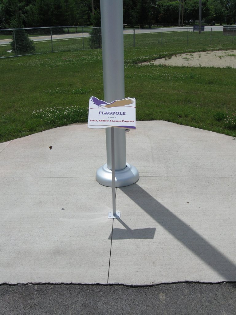outdoor freestanding donor plaque