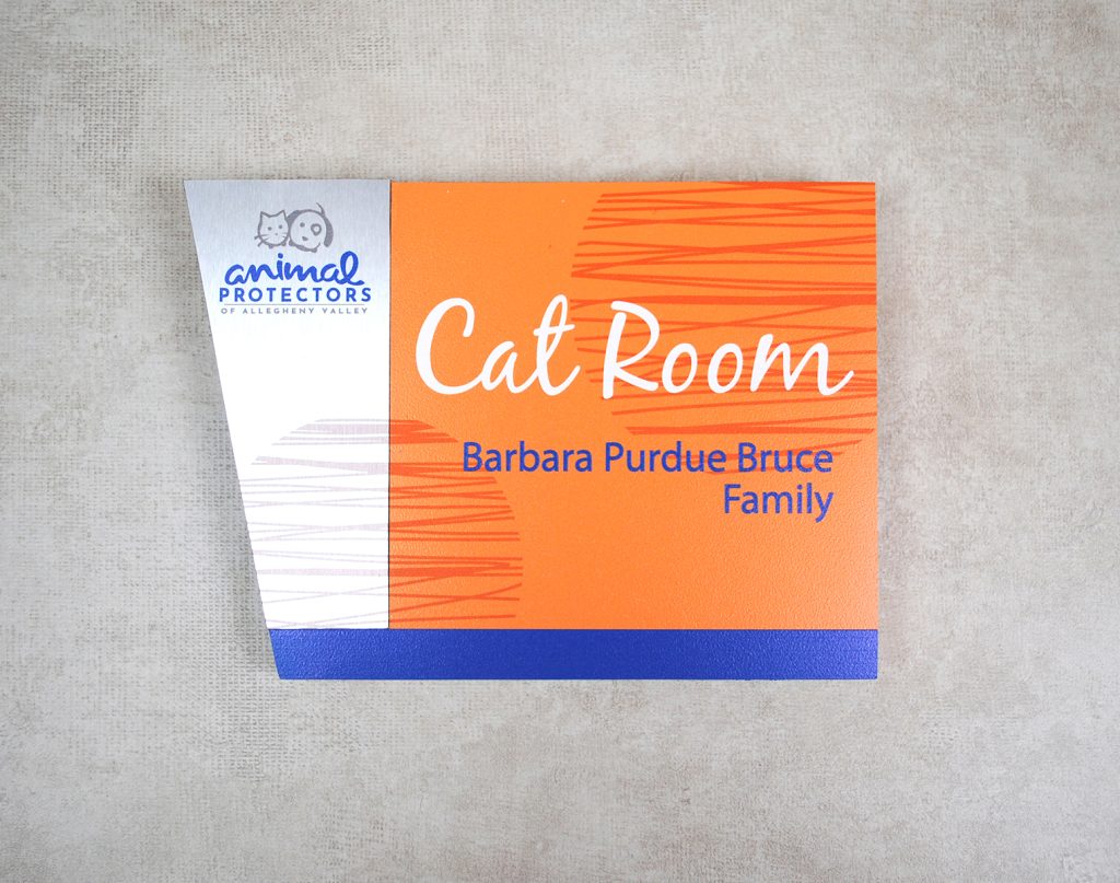 Named Room Signage, Donor Recognition Plaque, Colorful Plaque, Animal Related Display