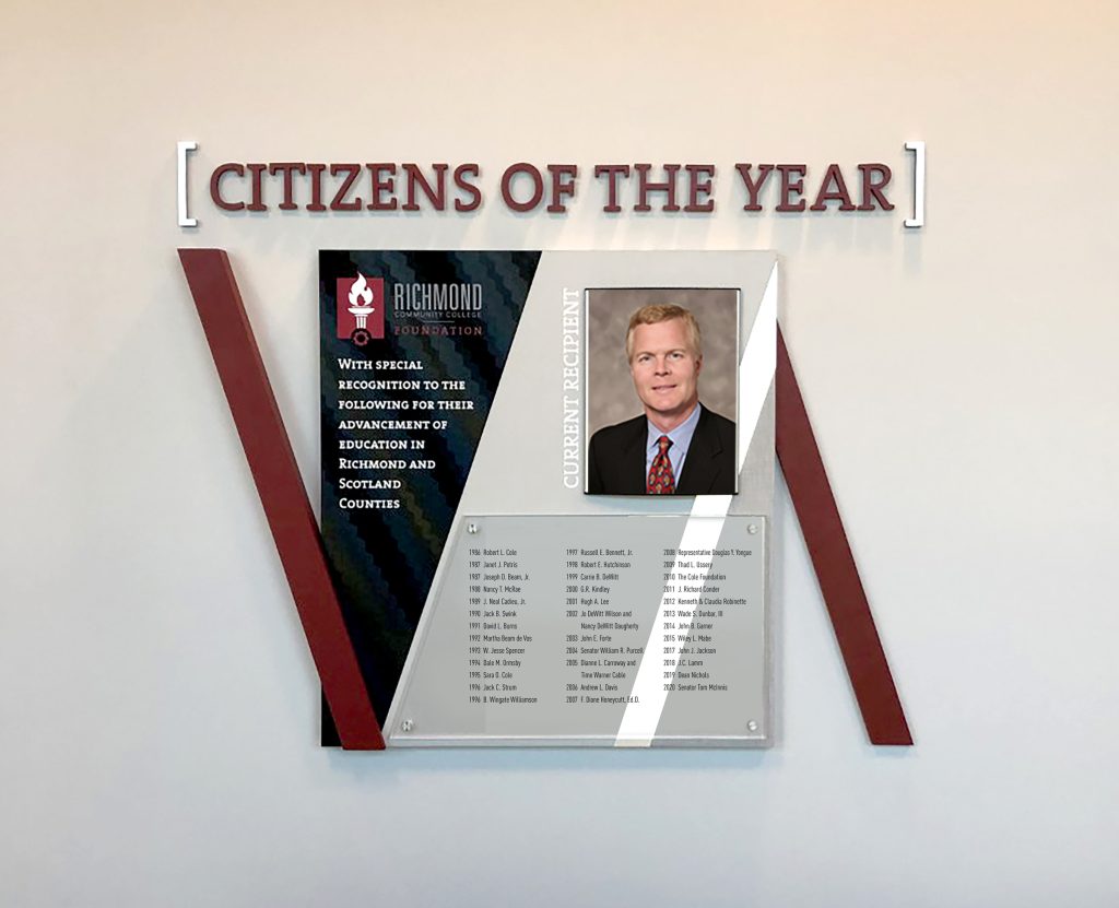 Citizen of the Year Plaque, Changeable Award, Clear Change