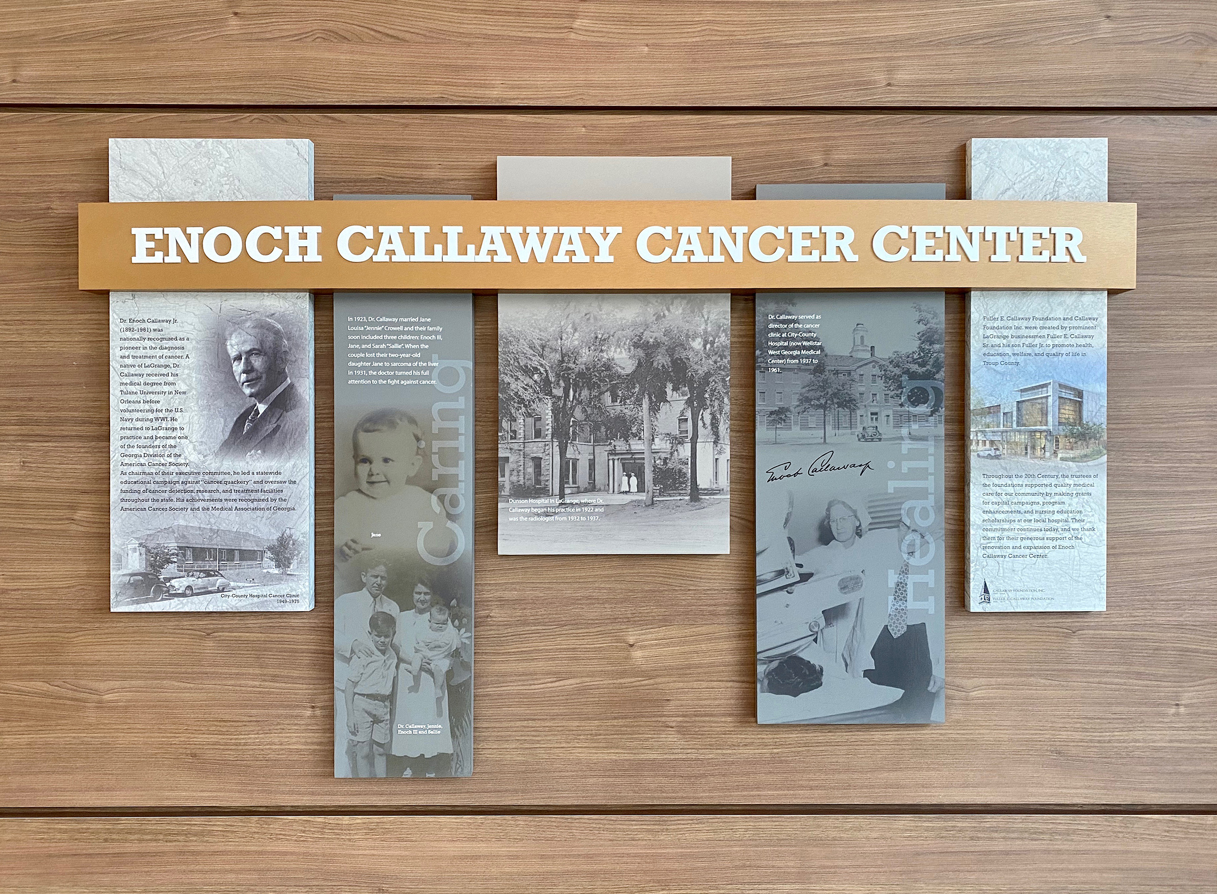 History Display, Cancer Center Display, Large Printed Graphic Display, Environmental Graphics