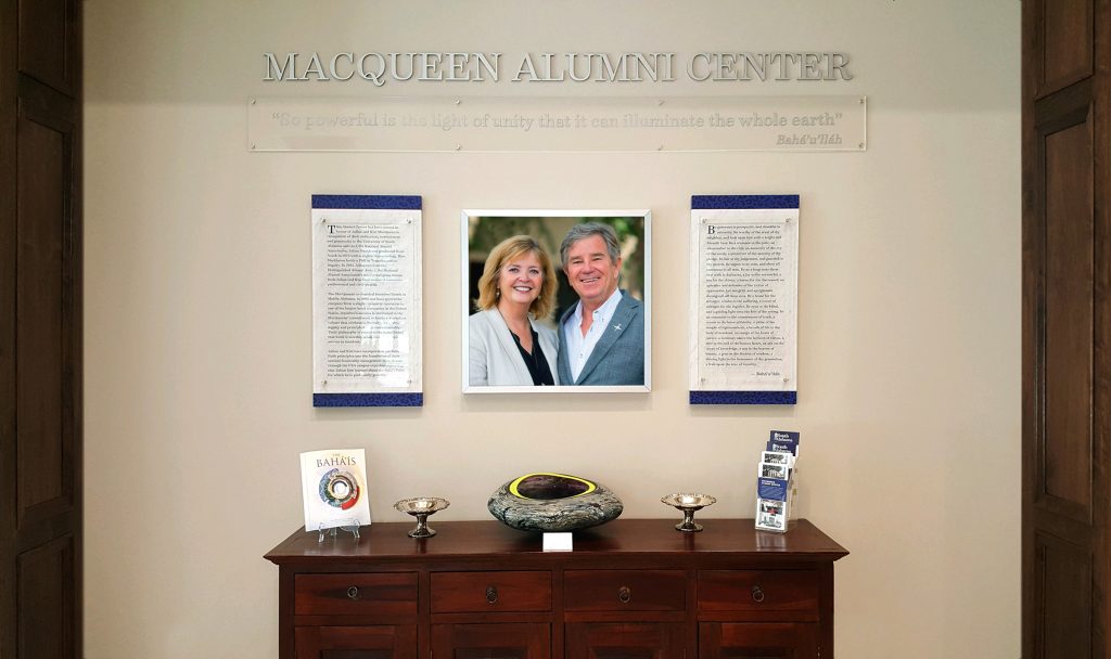 Alumni Center Recognition, Donor Recognition, Donor Display, Donor Wall, Portrait Recognition, Standoff Plaque, Major Donor Display