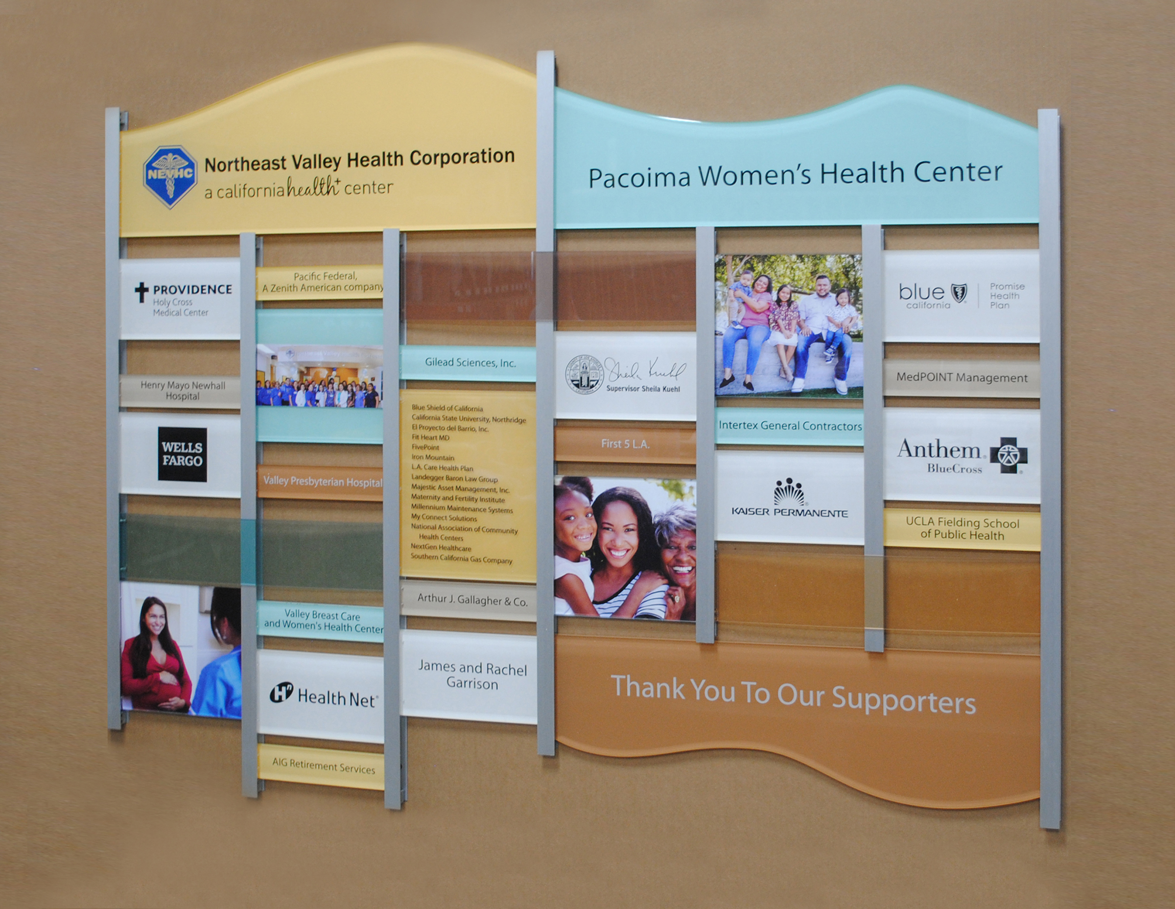 Polaris System, Cumulative Giving Display, Large Printed Graphics, Contemporary Display, Women's Health Center Display, Changeable Display
