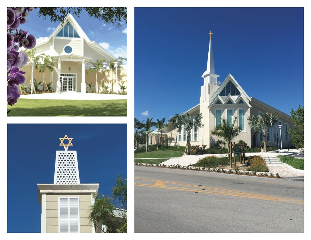Collage of the exterior of The Chapel at Ocean Reef.