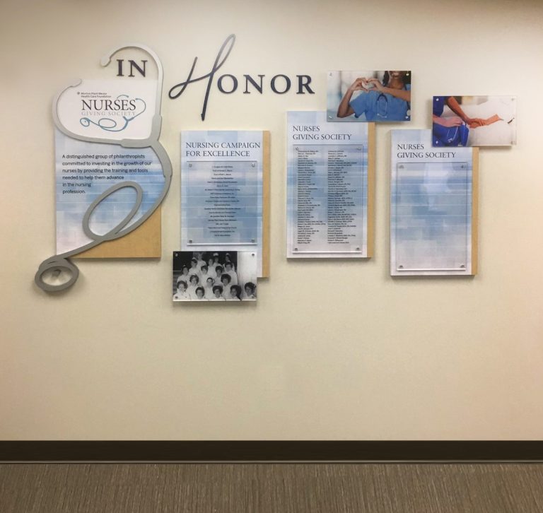 Nurses Giving Society, In Honor, Clear Change System, Employee Giving, Donor Display, Recognition, Donor Wall