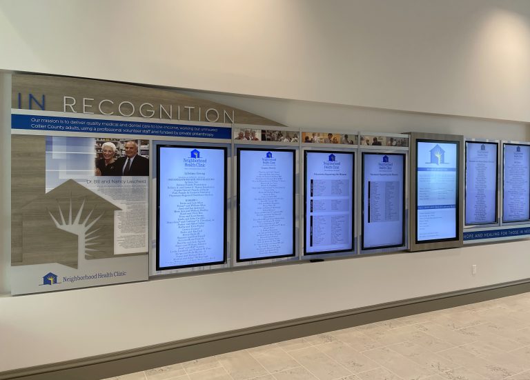 Interactive Computer, Monitor, Donor Display, Donor Wall, Recognition, Major Donor