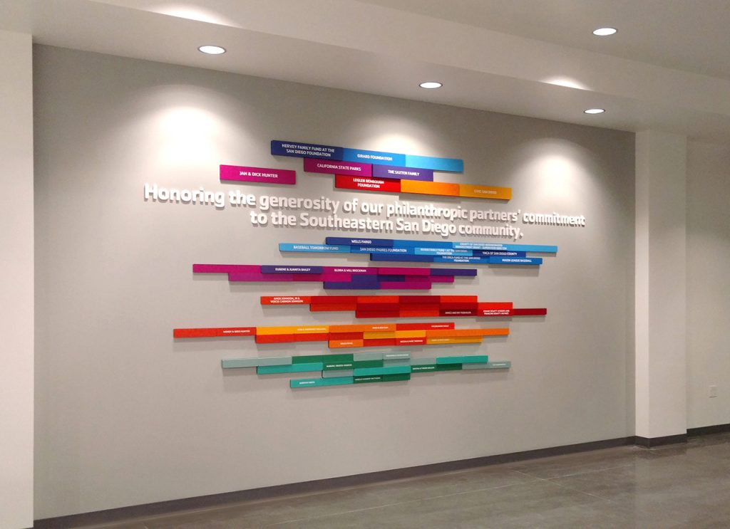 YMCA Donor Recognition, Capital Campaign, Donor Wall, Modular