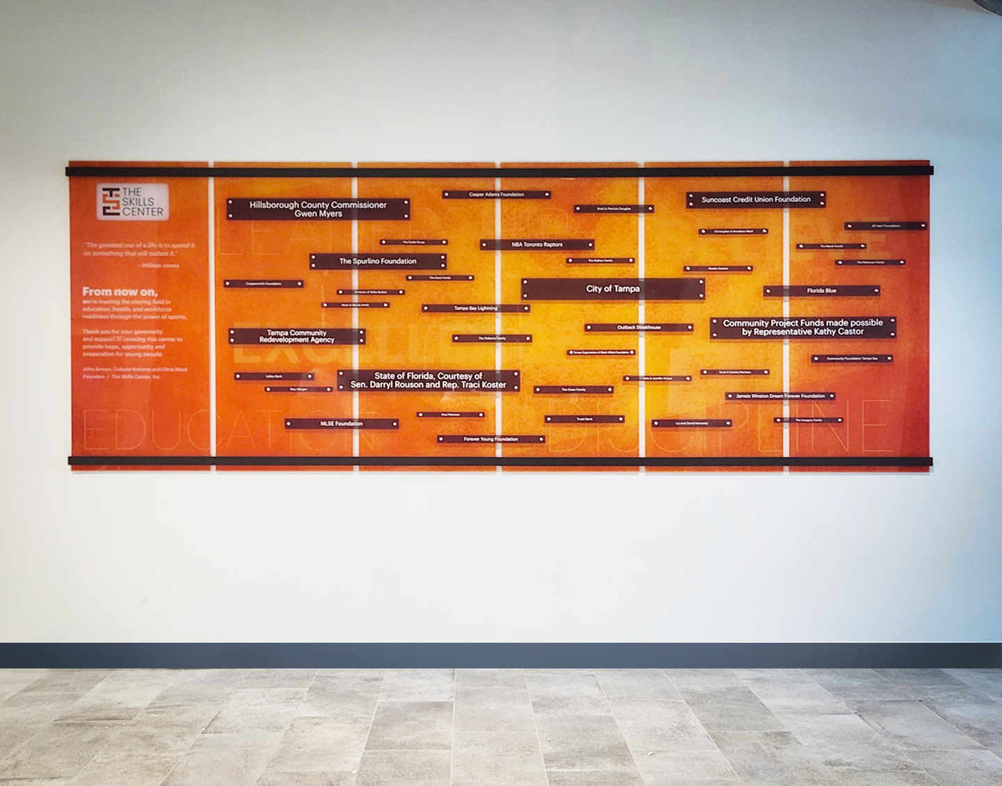 Capital Campaign, Donor Wall, Donor Display, Stand-off System, Experiential Design