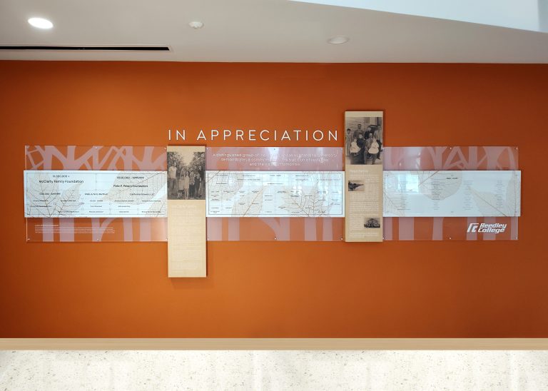 Capital Campaign, Major Donors, History Display, Donor Recognition, Donor Wall, Clear Change, ClearTech, Legacy Wall, Experiential Design
