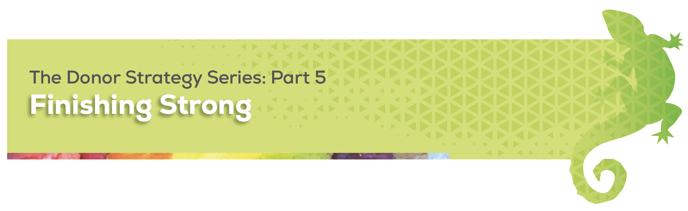 The Donor Strategy Series: Part 5 - Finishing Strong