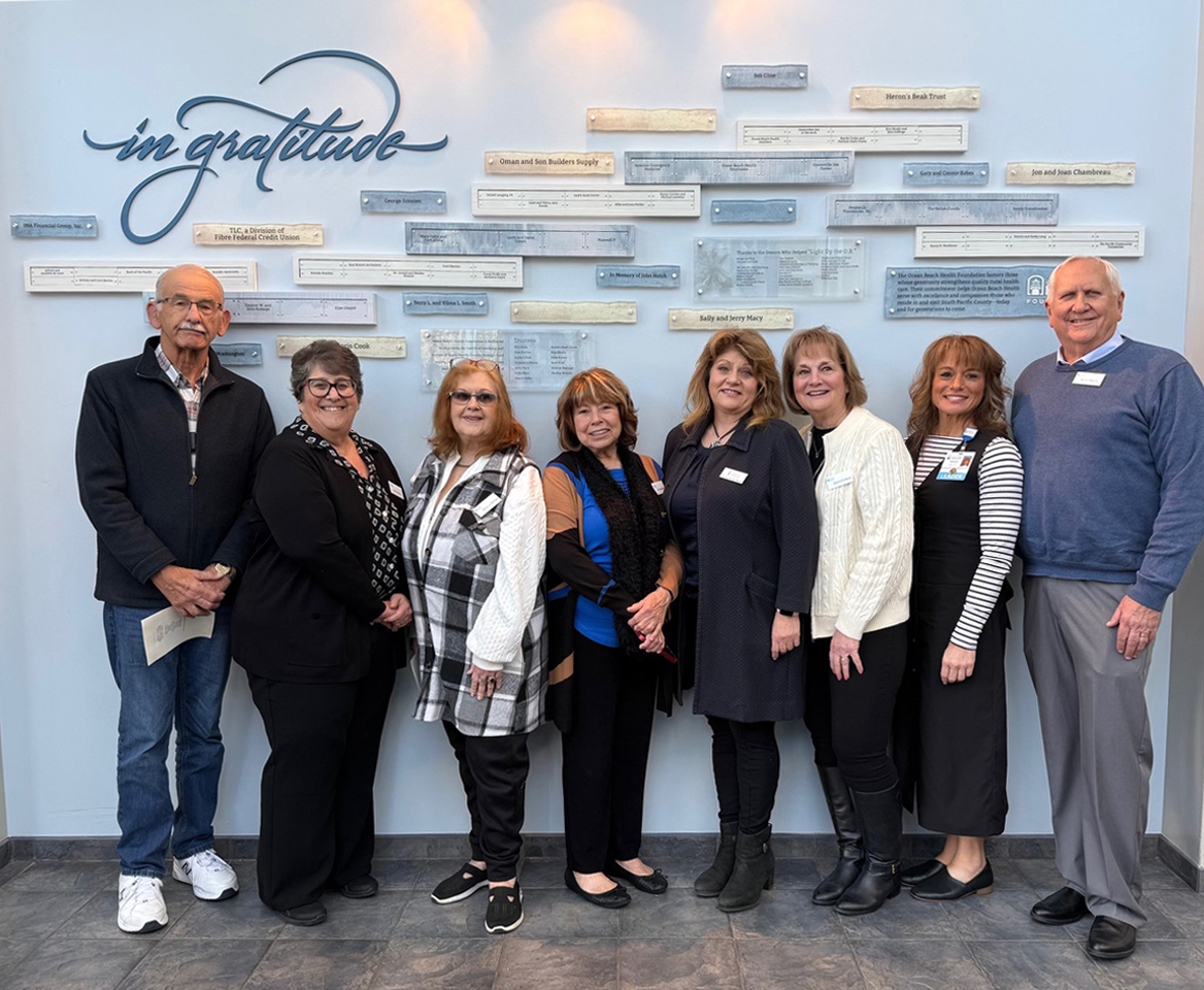 An expandable donor recognition wall that provides calm in a highly trafficked healthcare space.