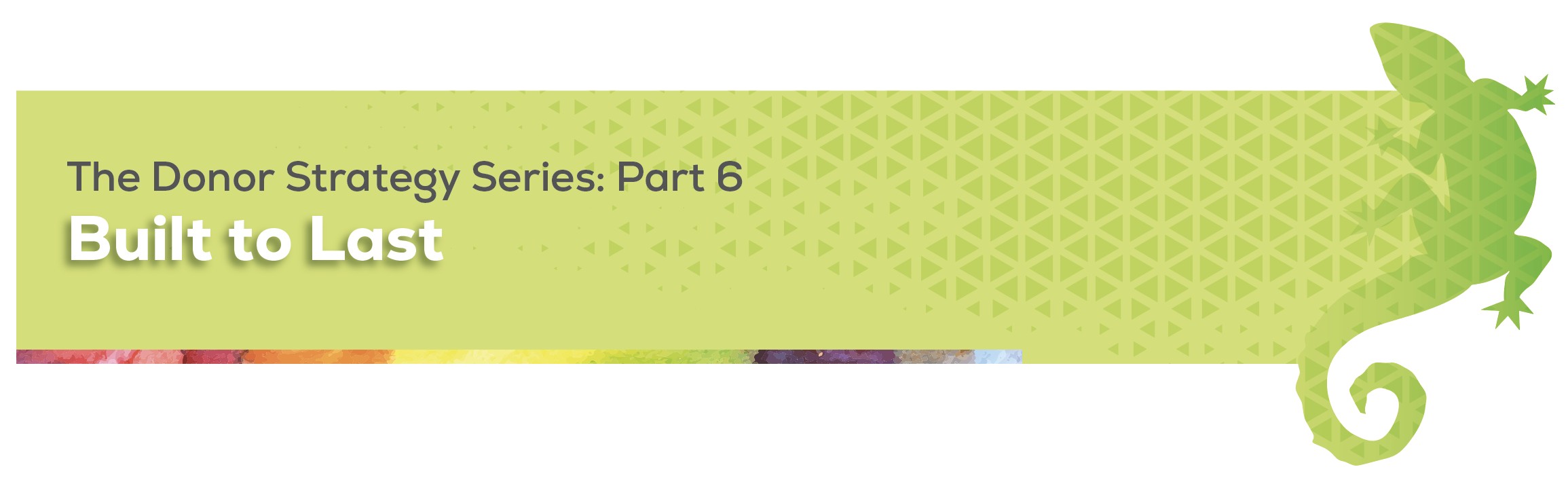 Part 6 of our donor strategy series: Built to Last