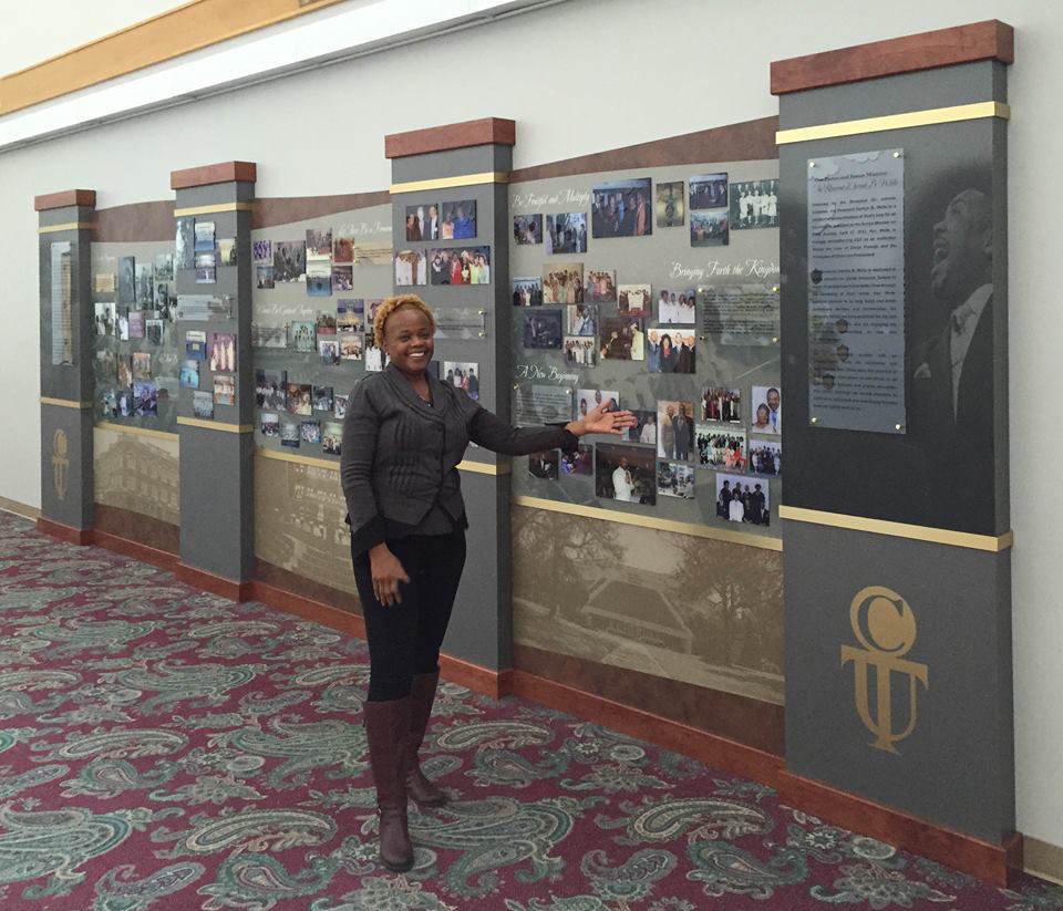 Church history display and timeline