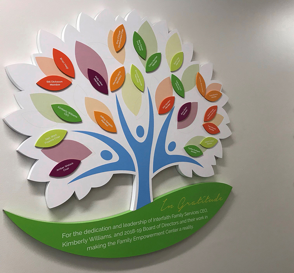 Interfaith donor recognition display