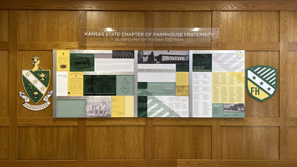 Donor display combined with a history display to show how recognition has played a role in the programs growth